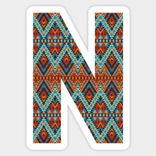 Letter N- boho design Sticker